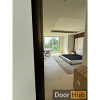 PU Painted Interior Door with Timeless Gold Anodized Profile – Developer Supply UAE